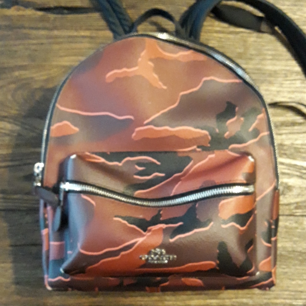 Coach medium camouflage backpack